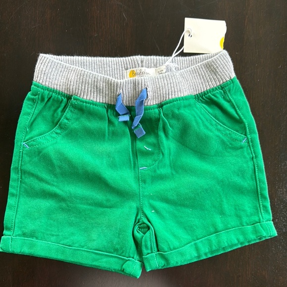 Baby Boden Other - Baby Boden Green Shorts with Gray Waistband